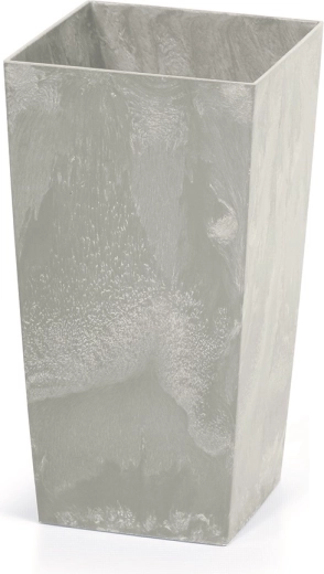 Bloempot met betoneffect URBI Square met inzet 12,6 × 12,6 × 20 cm