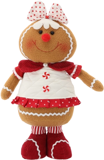 Decoratief kerstbeeldje gingerbread-meisje in jurk