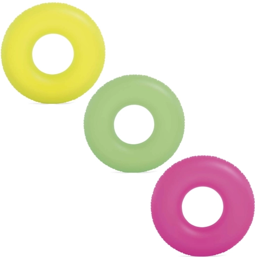 Neon gekleurde zwemband Intex 91 cm – Roze