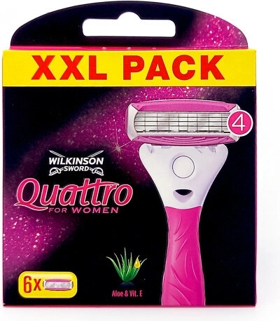 Wilkinson Quattro for Women vervangende scheerkoppen 6 st.