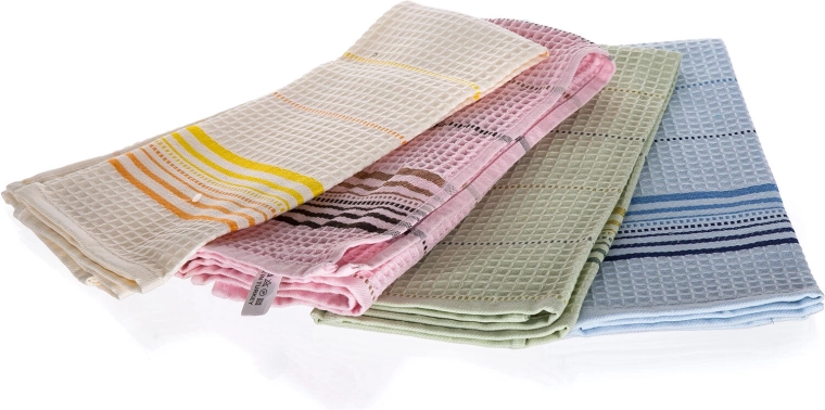 LINNA keukendoeken 40 × 60 cm, katoen, mix van kleuren, 4 stuks