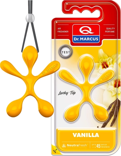 Dr. Marcus Lucky Top Vanilla luchtverfrisser voor in de auto