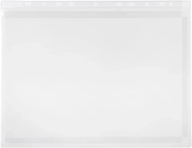 Transparante documenthoes met euro-ophanging van PVC