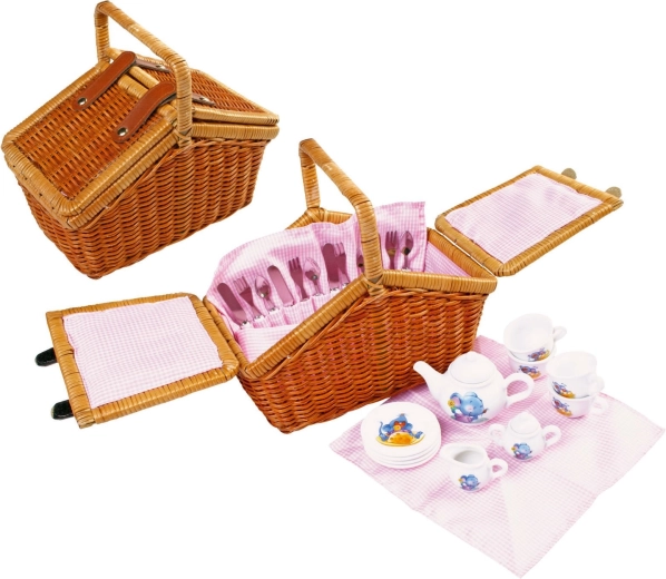 Picknickmand Romantik – theeservies voor kinderen small foot (30-delig)