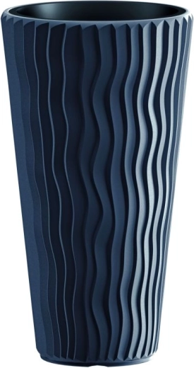 Bloempot met inzet Prosperplast Sandy Slim 37 l antraciet