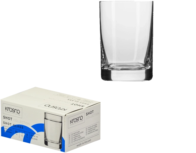 Set wodkaglazen 30 ml Krosno, 6 stuks