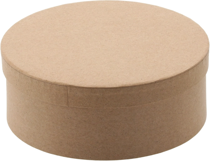 Ronde bruine geschenkdoos met deksel 20 × 10 cm