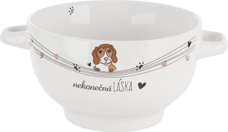 Keramische hondenbak ONEINDIGE LIEFDE, 14 cm