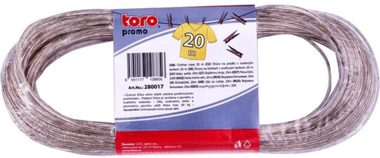Waslijn met stalen kern Toro 20 m