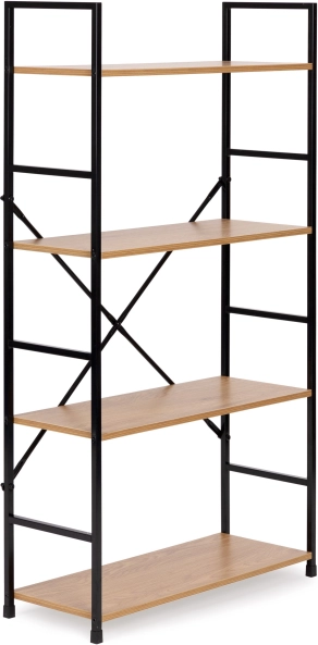 Moderne brede houten plank met 4 legplanken