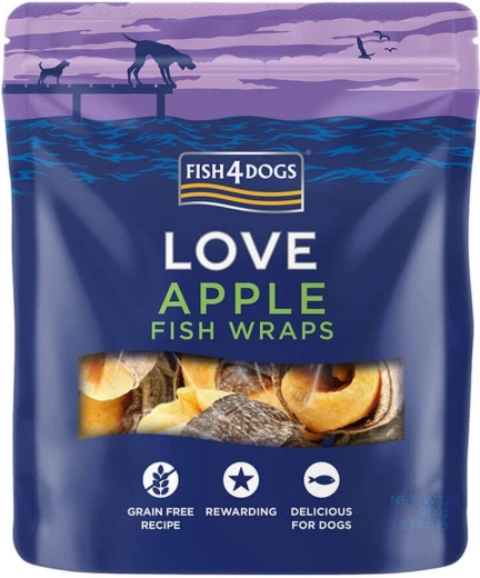 Fish4Dogs hondensnacks visspiralen met appel 90 g