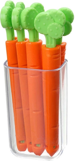 Set zakclips TORO in wortelvorm met magnetisch opbergdoosje (5 stuks)