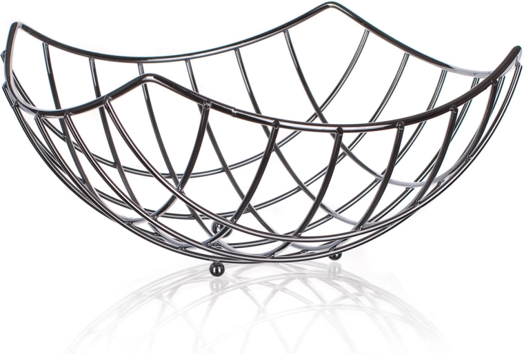 Fruitschaal Linea 24 × 24 × 12 cm chroom