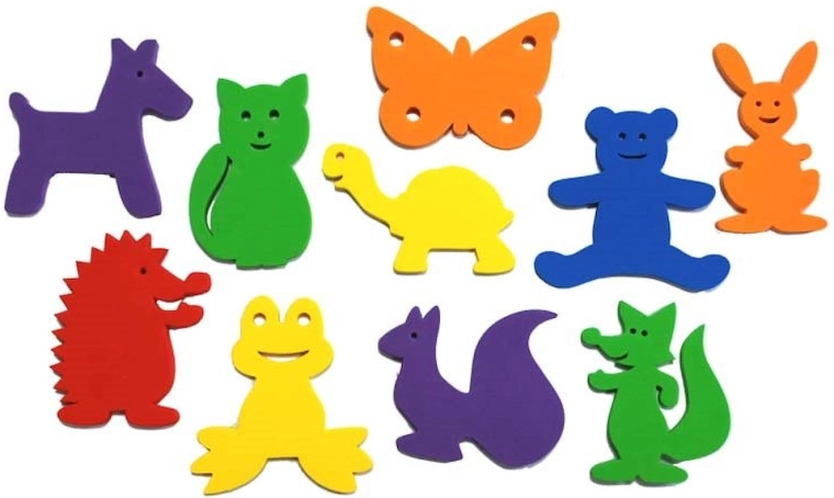 Waterstickers vrolijke dieren (10 stuks)