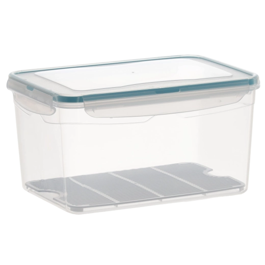 Kunststof voedselbak met deksel, afdichting en rooster 4,5 l