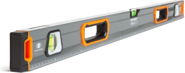 Magnetische aluminium waterpas met liniaal en spiegel-libelle 1000 mm