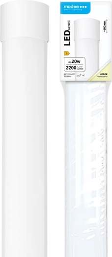 Modee Batten LED armatuur 20 W, 600 mm, 2200 lm, neutraal wit, IP20
