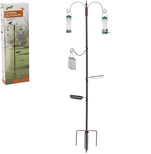 Tuinvoederstation voor vogels 190 cm van roestvrij staal