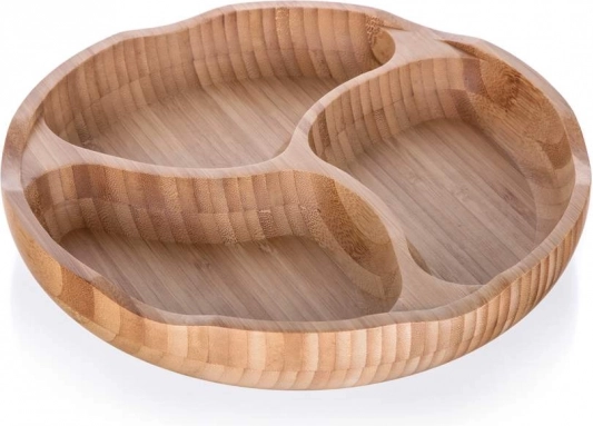 Gedeelde bamboe schaal BRILLANTE Bamboo 25 x 4 cm