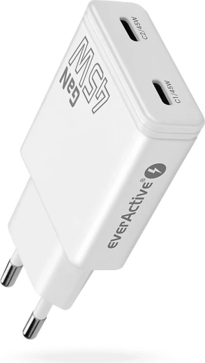 EverActive super slanke GaN-netlader 45 W met 2× USB-C (SC-465Q)