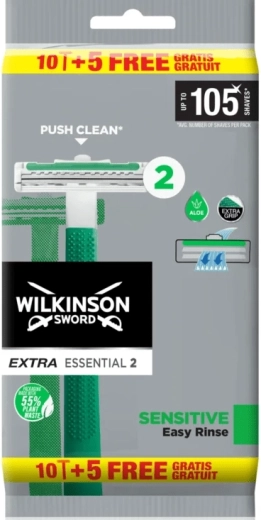 Wilkinson Extra Essential 2 Sensitive wegwerpscheermesjes 15 stuks