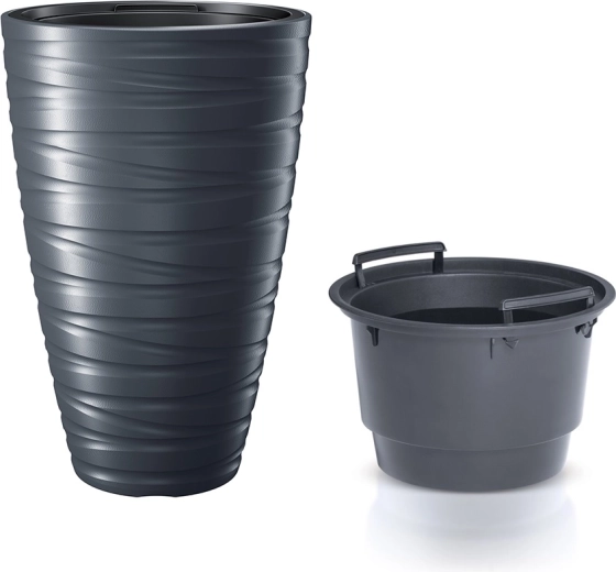 Hoge plantenbak met inzet MAZE 37,5 cm – antraciet