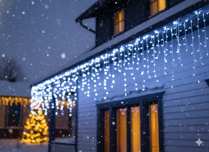 Lichtgordijn led-ijspegels 300 led koelwit 12 m - 1 stuk