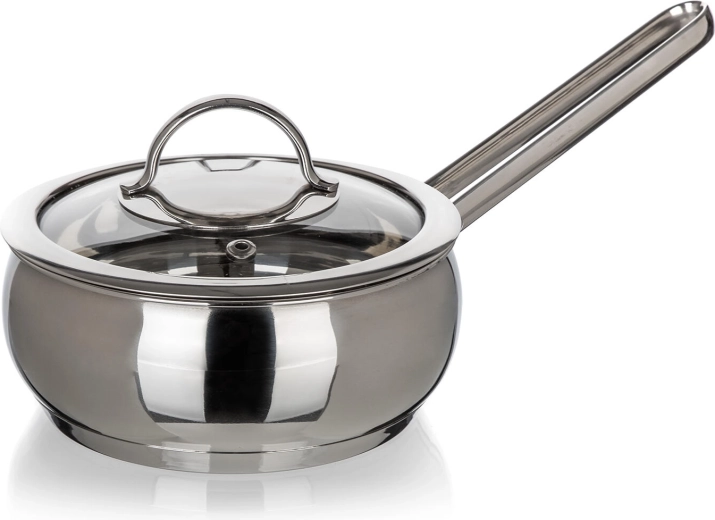Roestvrijstalen steelpan met glazen deksel 0,95 l, 14 cm PICCOLO Belly