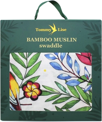 Bamboe mousselinedeken Blooming Day 120x120 cm