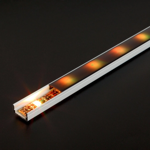 Witte aluminium U-profiel voor LED-strip 1000 × 17 × 8 mm