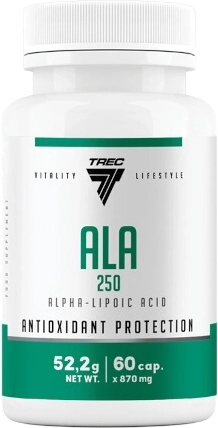 Trec ALA 250 – alfa-liponzuur, 60 capsules