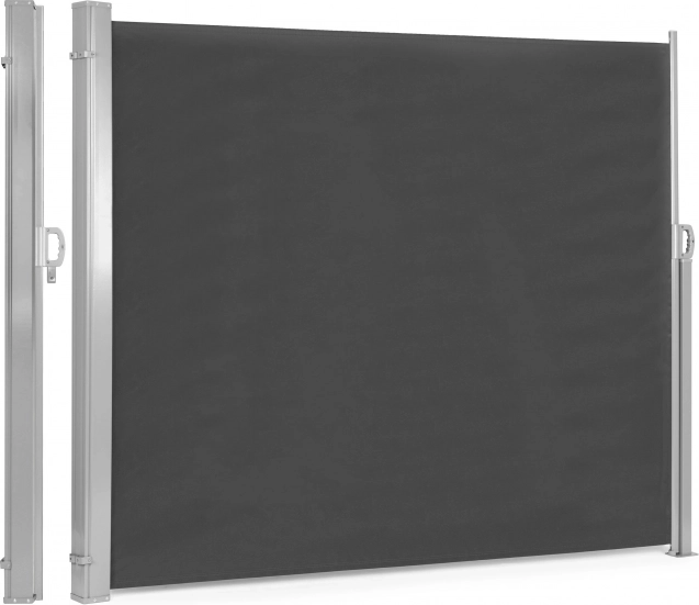 Inklapbaar zijscherm, rolgordijn, tuinscherm voor tuin en terras, antracietkleur