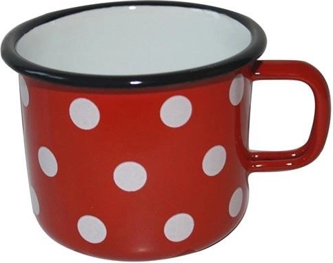 Geglazuurde mok Puntje 0,5 l rood