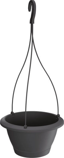 Hangbloempot RESPANA W 27 cm antraciet