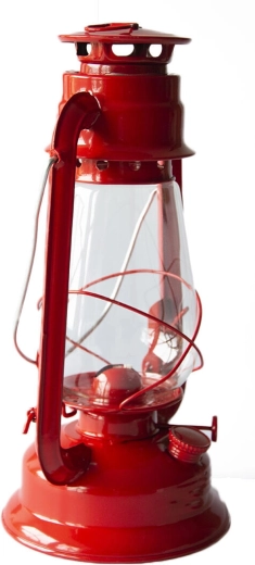 Petroleumlamp 30 cm rood