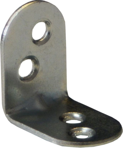 Montagehoek met persing 25 × 18 × 1,5 mm, verzinkt, wit (15 stuks)