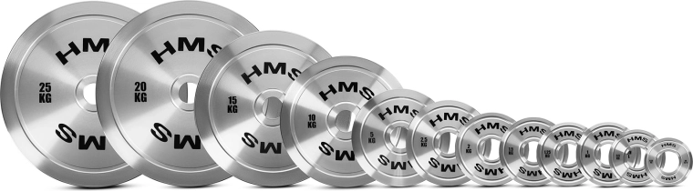 Stalen olympische schijf HMS TOS 1 kg