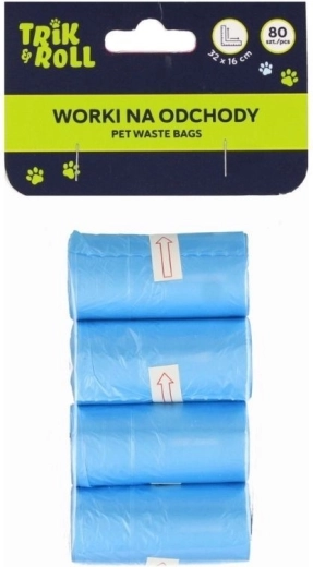 Zakjes voor hondenpoep (80 stuks, 4 rolletjes)