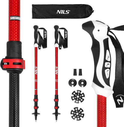 Trekkingstokken NILS TK8601 rood