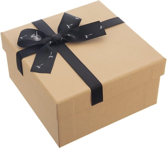 Cadeaupapieren doos bruin 15,5 × 15,5 × 8 cm