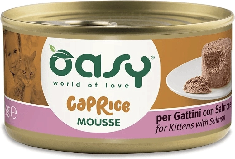 oasy caprice mousse voor kittens met zalm 85 g
