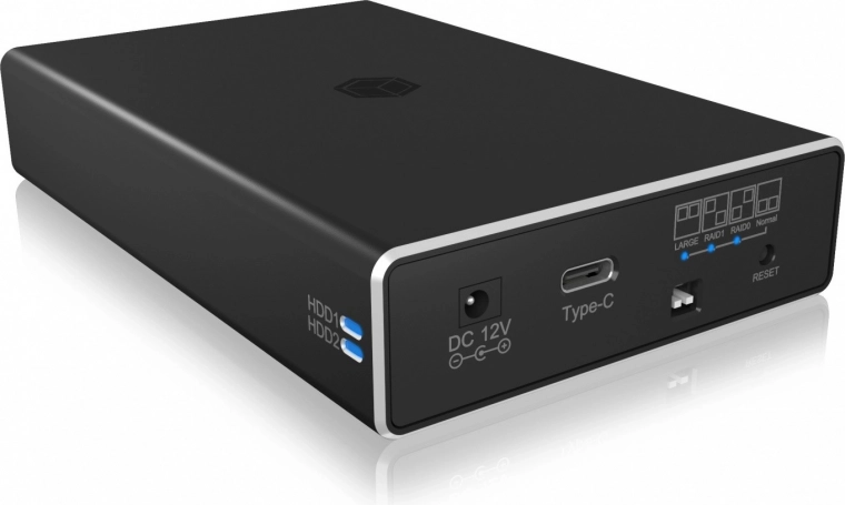 Externe RAID-box Pro 2× 2,5" SATA SSD/HDD met USB‑C 3.2 Gen 2