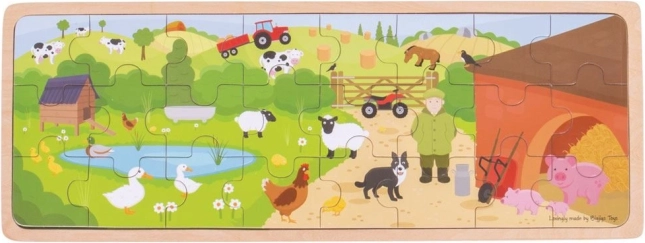 Houten puzzel Op de boerderij van Bigjigs Toys
