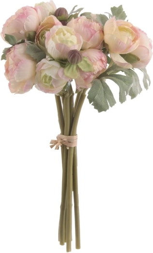 Kunstmatige boterbloemenbos geel 24 cm