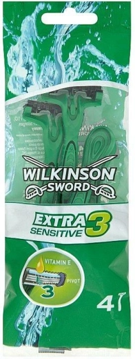 Wilkinson Extra 3 Sensitive wegwerp scheermesje (4 stuks)