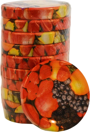 Deksels Twist 53 met fruitdecor (10 stuks)