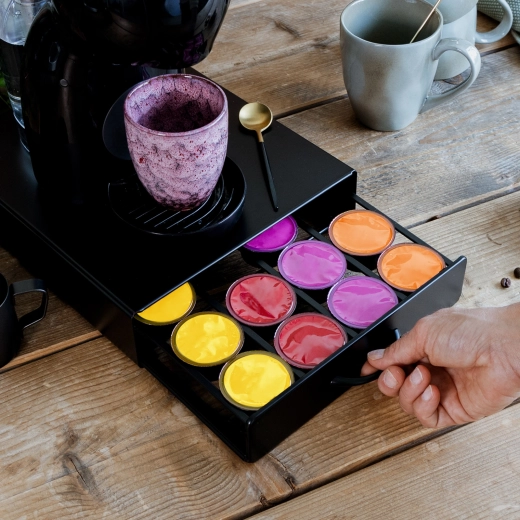 Metalen houder voor 20 Dolce Gusto-capsules, matzwart
