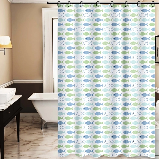 Douchegordijn Toro Premium 178 × 199 cm met visjesmotief