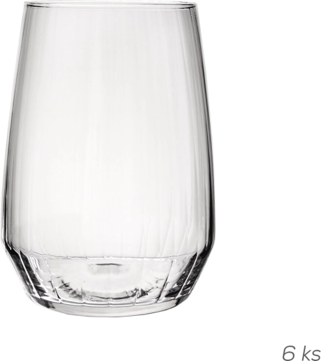 Glazen Carre Optics 0,49 l, 6 stuks