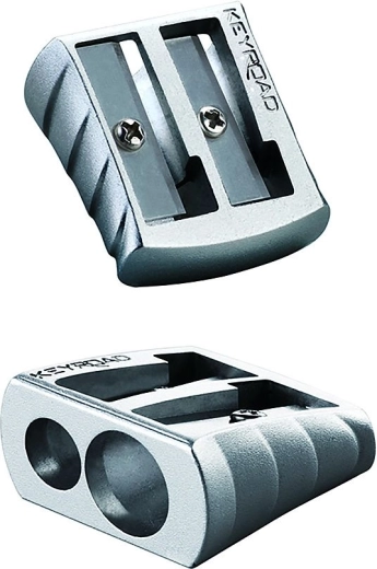 Keyroad Metal Duo puntenslijper, zilverkleurig